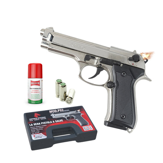 CF Firearms - Mod. P92 Pistola a salve Cal 9mm - Chrome